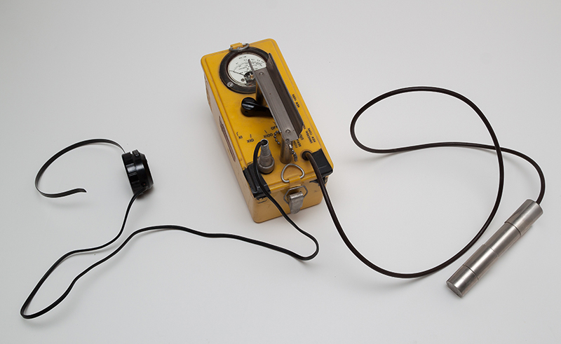 Civil Defense Geiger Counter manufactured in 1957-1958 and used in classes until the early 1980s.