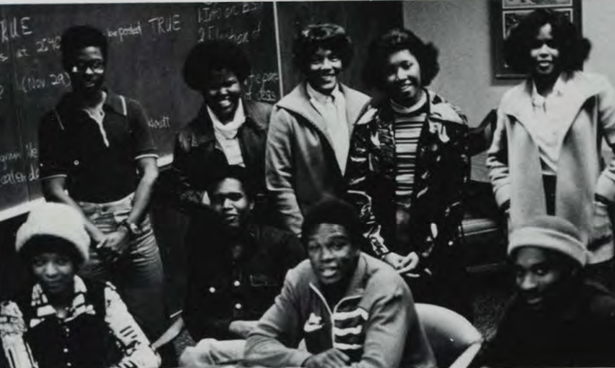 Black student union group photo 1978