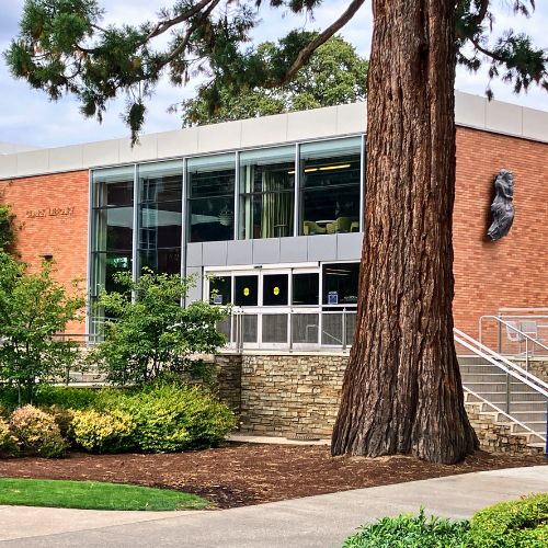 Photo of the Clark Library entrance